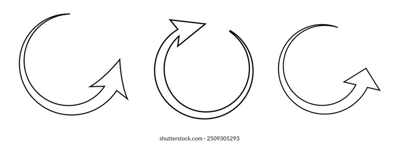 , Set of circle arrows rotating arrow. Circle Arrow icon set vector illustration, refresh, reload, circular arrows set.