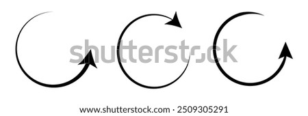 , Set of circle arrows rotating arrow. Circle Arrow icon set vector illustration, refresh, reload, circular arrows set.