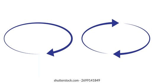 Conjunto de flechas circulares. Icono de rotación colección, icono de actualización, icono de recarga. icono de flecha circular Ilustración vectorial.