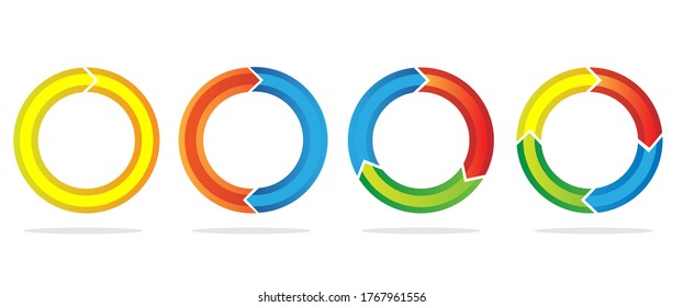 Set of circle arrows. Vector illustration. For design