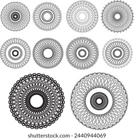 Set Of Circle Art Pattern - Bundle Collection Of Decoration Elements 