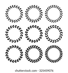Set from circle black aurel wreath