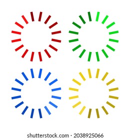 Set of circle color palette, sun vector colorful. Very suitable in various purposes apps, websites, symbol, logo, icon and many more.