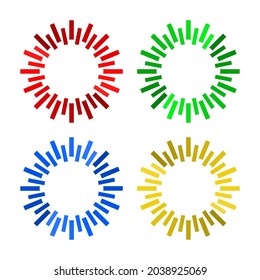 Set of circle color palette, sun vector colorful. Very suitable in various purposes apps, websites, symbol, logo, icon and many more.