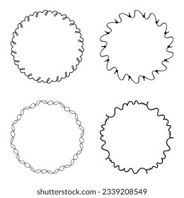 Set of Circle, Decorative Graphic Design Elements.