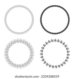 Set of Circle, Decorative Graphic Design Elements.