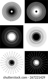 Set of circle design elements