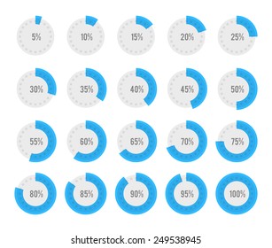 Set of circle diagrams for infographic