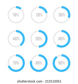 Set Of Circle Diagrams For Infographics