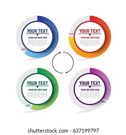 Set of circle diagrams for infographics