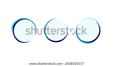 set of circle element designs with circular abstract minimalist borders