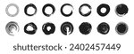 a set of Circle Form. Big collection of round Logos. Fancy abstract element circle frame logo bundle