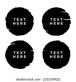 set of circle frame on white background