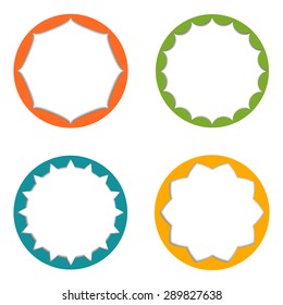 Set of circle frames. Vector templates.