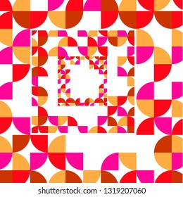 Set of circle geometric design cards. Design for tiles, covers, posters, flyers and banners. - Vector graphics