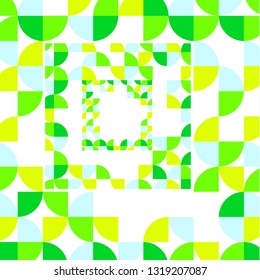 Set of circle geometric design cards. Design for tiles, covers, posters, flyers and banners. - Vector graphics