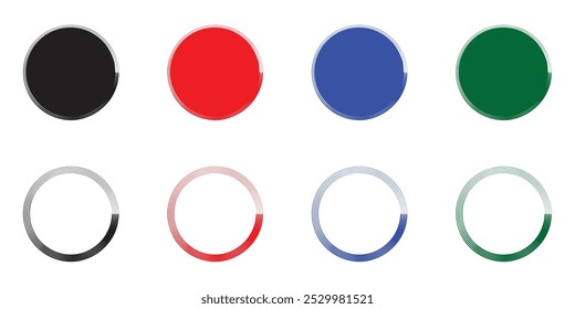 Set of circle, grunge, black, red, green and blue paint, ink, dirty brush strokes. Creative elements for your design. Vector illustration.