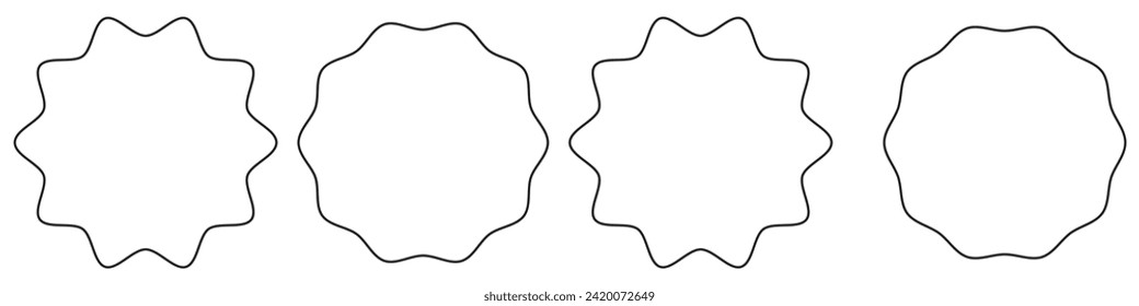 set of circle icon on white background