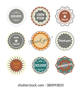 Set of circle logos. Stock vector.