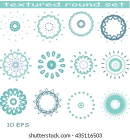 set  circle pattern, stock vector background