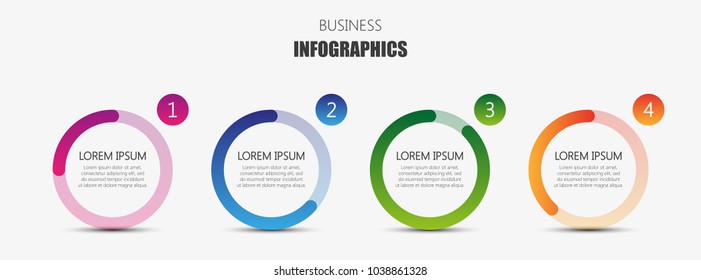 Set of circle percentage diagrams