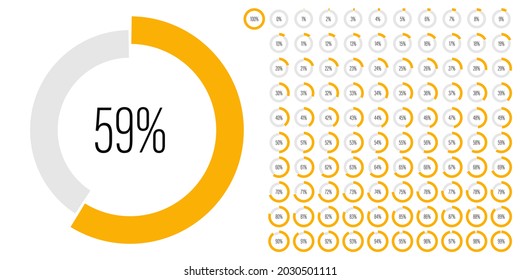 Set Circle Percentage Progress Bar Diagrams Stock Vector (Royalty Free ...