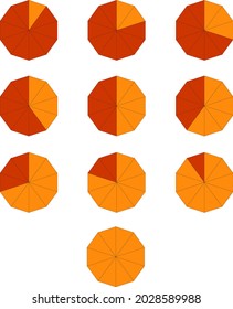 Set of Circle Pie chart info graphic, Vector Illustration Info graphic 