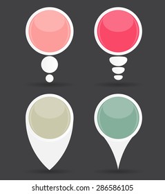 Set of Circle Pointers Info graphic Business Element