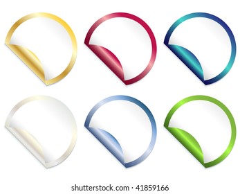 set of circle stickers