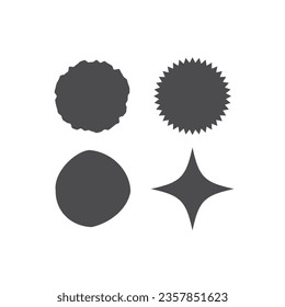 set of circle symbols for design aesthetic