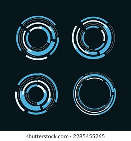 set of circle technology. vector illustration.