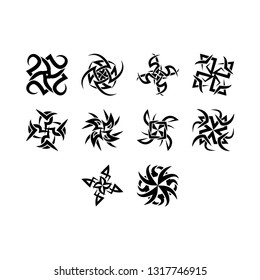 set of circle tribal tattoo