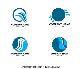 Set of Circle Wave Logo
