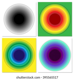 Set circles abstract backgrounds with shadows, design background for your text, vector