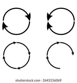 Set of circles with arrow icon concept rings circles