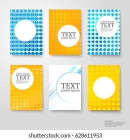 Set circles background colorful
