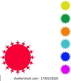 Set of circles of different colors. Circles for the game. Vector illustration.