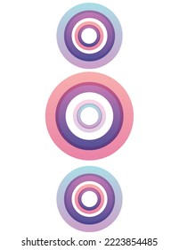 Set of circles illustration modern vector