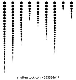 Set of circles in lines with equal spacing (4px).