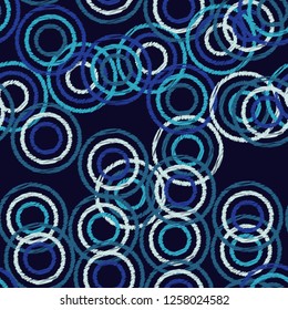 The set of circles in a manual hatch. Polka dot seamless pattern. Geometric background. Dots, circles and buttons. Can be used for wallpaper, textile, invitation card, wrapping, web page background.