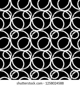 The set of circles in a manual hatch. Polka dot seamless pattern. Geometric background. Dots, circles and buttons. Can be used for wallpaper, textile, invitation card, wrapping, web page background.