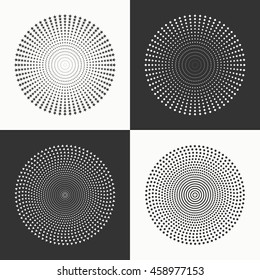 Set of circles triangles, stars and squares. Vector graphics.