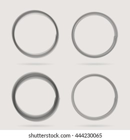 Set of Circles.  Vector set of grunge circle brush
