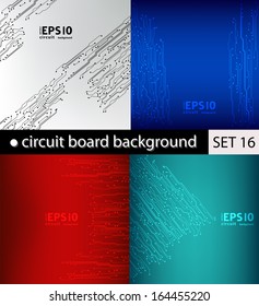 set of circuit board pattern. abstract technology hi-tech circuit board texture 