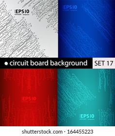 set of circuit board pattern. abstract technology hi-tech circuit board texture 