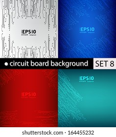 set of circuit board pattern. abstract technology hi-tech circuit board texture 