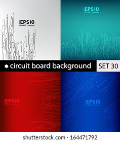 set of circuit board pattern. abstract technology hi-tech circuit board texture 