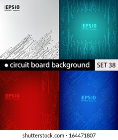 set of circuit board pattern. abstract technology hi-tech circuit board texture 