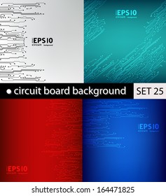 set of circuit board pattern. abstract technology hi-tech circuit board texture 