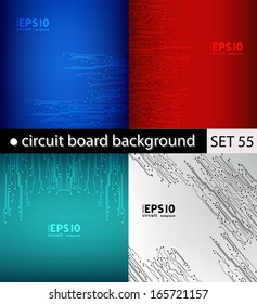 set of circuit board pattern. abstract technology hi-tech circuit board texture 